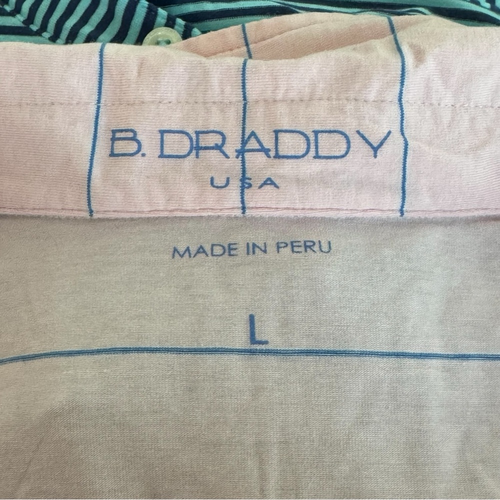 B. Draddy USA Men's Golf Polo Size Large Pima Cotton‎ Pima Cotton SS Pink - Picture 6 of 6